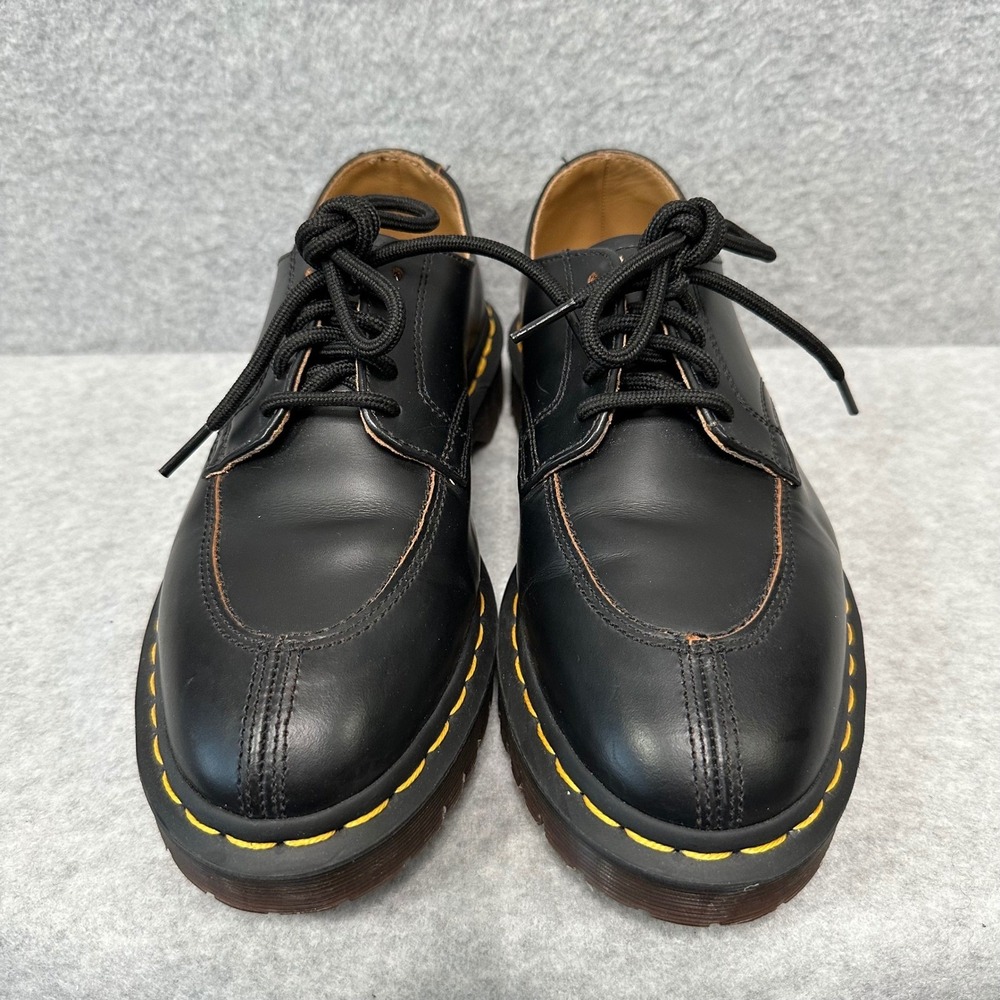 Dr Martens 2046 VTG Smooth Black Leather 5-Eye Oxford Lug Sole Shoes Size 8/7